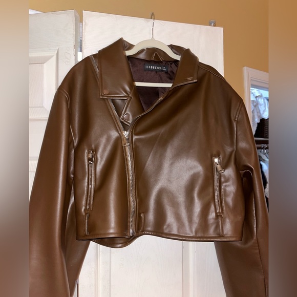 Lioness Brown Leatjer Jacket - Picture 1 of 4